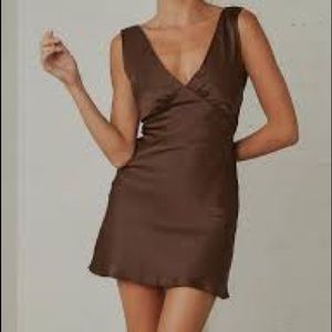 Peppermayo Audrey Slip Dress - Chocolate